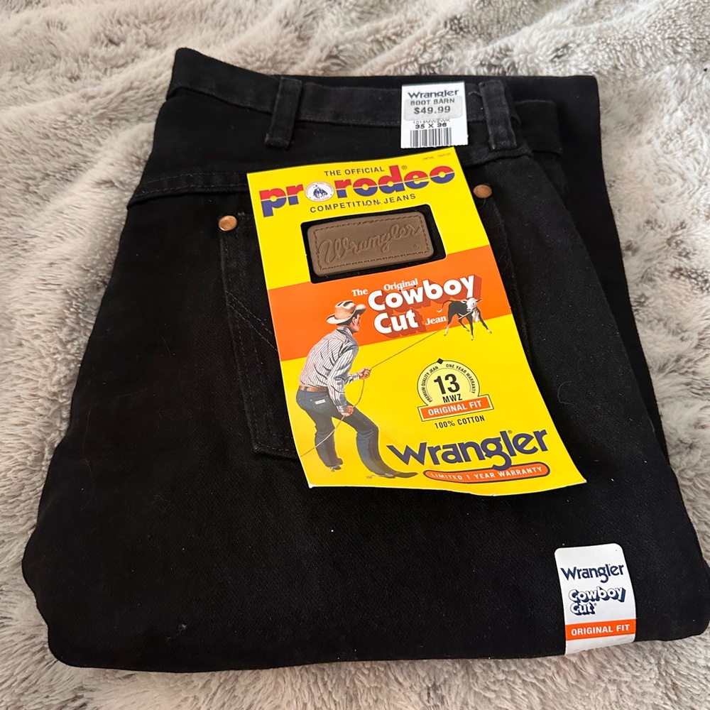 Wrangler Men's Black Cowboy Cut Jeans